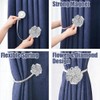 Retractable Magnetic Flower Curtain Clip Buckle Belt,Holder Tie Accessories Home