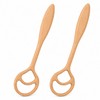 2 Pcs Wooden Danish Dough Whisks for Sourdough Bread, 12.6