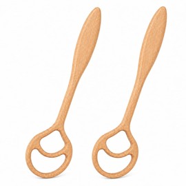 2 Pcs Wooden Danish Dough Whisks for Sourdough Bread, 12.6 in