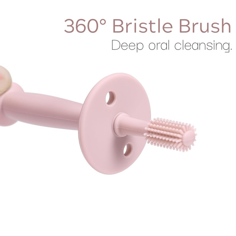 PandaEar 3 Pack Silicone Baby Toothbrush Teethers - Teething Toys