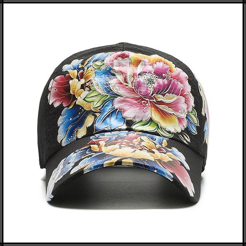 White Fang CA787 Floral Mesh Cap, Hat, Outdoors, Fishing, Golf,