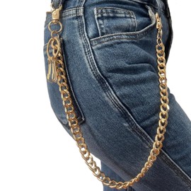 PINKPIN Wallet Pants Chain Hip Hop Punk Jeans Keychain Chains for Men Goth Clothing Accessories for Women Men Gold