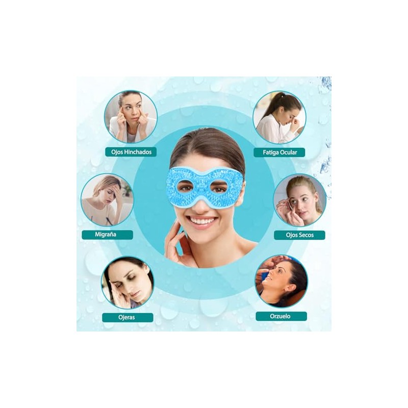 2 Antifaces de Gel para Ojos Frío y Caliente para