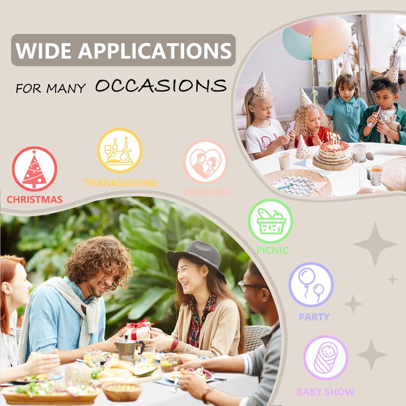 D&Z Plastic Tablecloth Disposable, 12 Pack Pink Table Cloth Individually