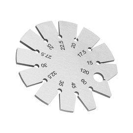 Stainless Steel Bevel Angle Gauge for Knife Blade, 15-120 Degree Axe Angle Gauge Round Shape Knife Angle Finder with Storage Box,for Measuring Knife Angle, Compact Size