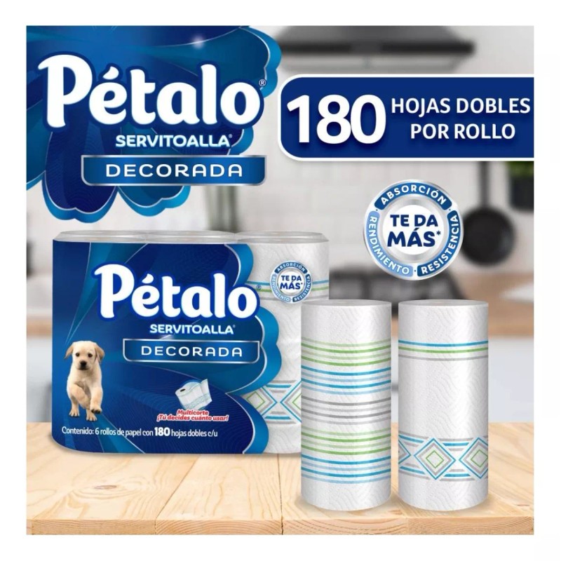 Pétalo Toallas Cocina Petalo Servitoalla Multicorte 6 Rollo