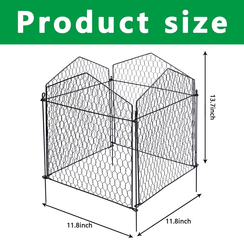 DECOHS 4 Packs Chicken Wire Cloche Plant Protectors from Animals
