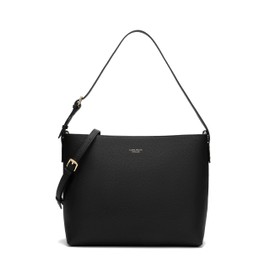 Carlheim, Gotland Genuine Leather Collection, Victoria Genuine Leather Handbag (Black), black
