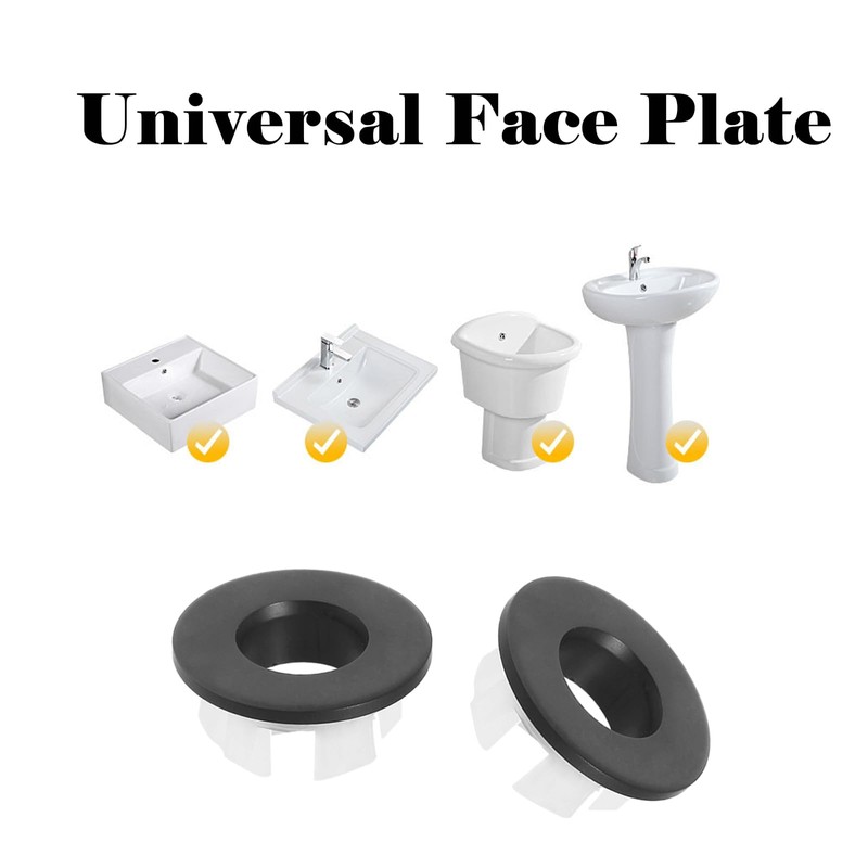 2 Pcs Sink Overflow Ring Brushed Nickel Bathroom Vanity Sink