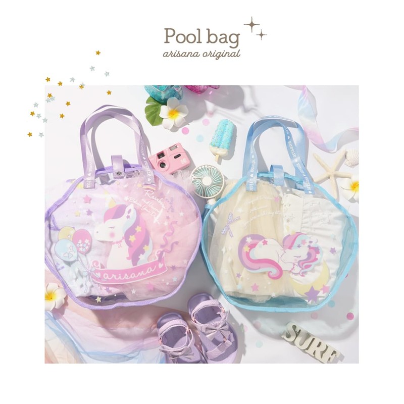 Arisana Pool Bag, Girls, Vinyl, Beach Bag, Stylish, Shell-shaped, Sea