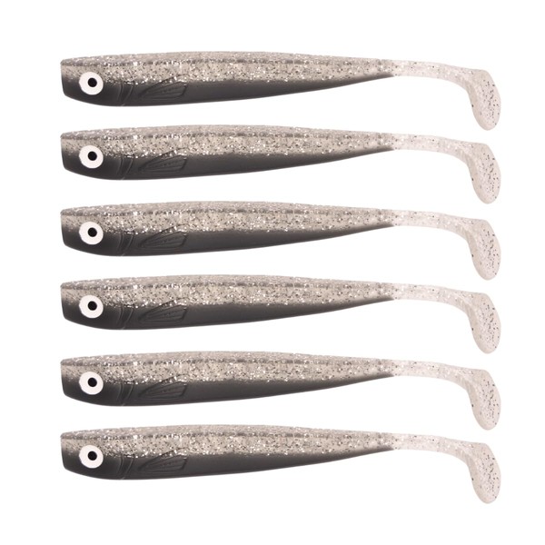 Zanderbait 9 cm smoke glitter, fishing lure, artificial bait, zander