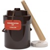 Fermentation Crock 1/2 Gallon - Sauerkraut Crock with Lid, Weights