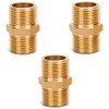 Kindsion Brass Male Pipe Hex Nipple Fitting, 3/4" x 3/4"
