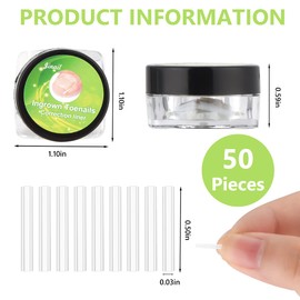 53 Pieces Ingrown Toenail Corrector Strips with 50 Pcs Professional Toenail Correction Patches, 2 Pcs Ingrown Toenail File Lifter And 1 Pcs Ingrown Toe Nail Clippers