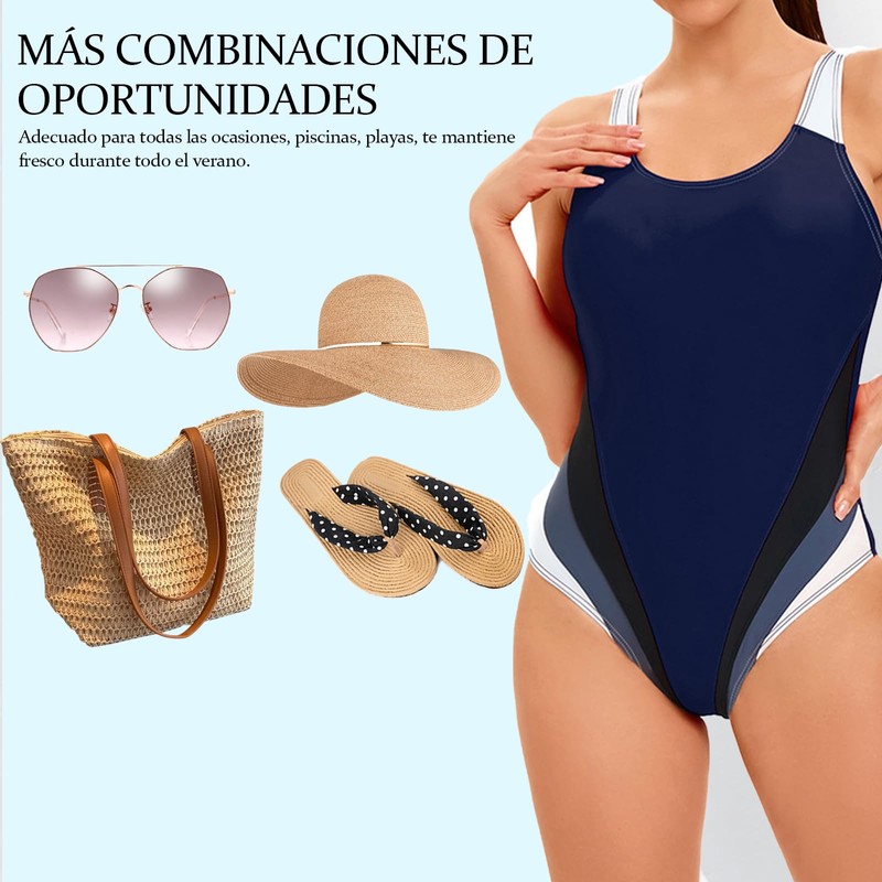 ZSOLY Traje de Baño Mujer Deportivo (MX/US, Alfa, Mediano, Regular,