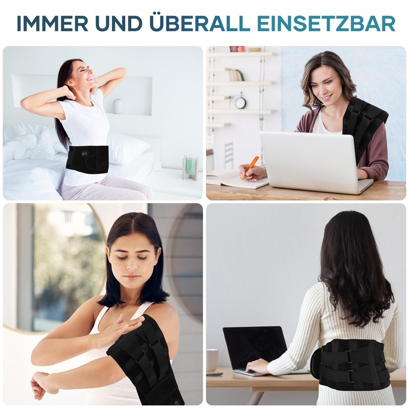 Vibration Massage Heat Belt Black