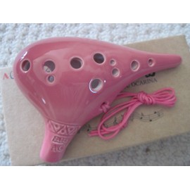 Paragon Ceramic Ocarina Pink Alto C Key High temperature Kiln Treated good Hardness Endurability