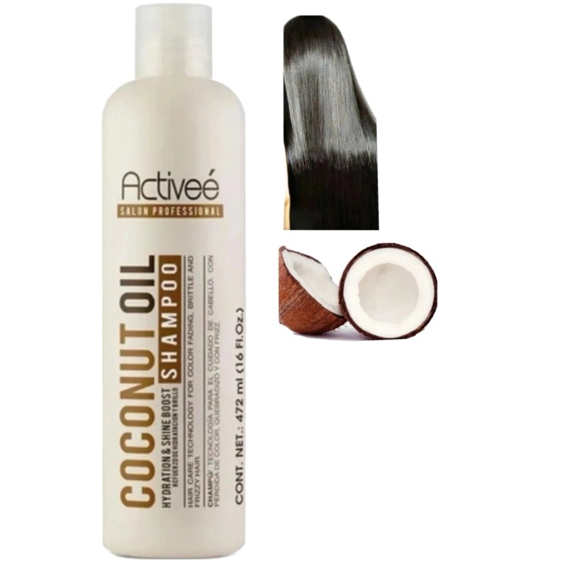 ACTIVEE COCONUT OIL SHAMPOO HAIR HIDRATION SHINE BOOST (16 FL