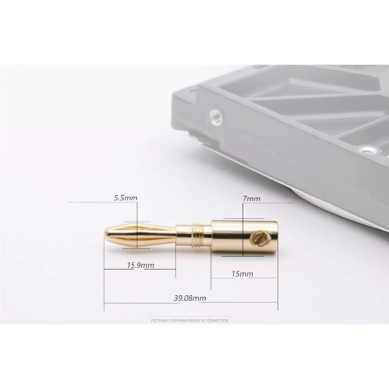 Nakamichi 2 Conectores Banana Plug Audio Bocinas Nakamichi Oro 24k