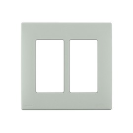 Leviton REWP2-SE Renu Two-Gang Screwless Snap-On Wallplate, Sea Spray