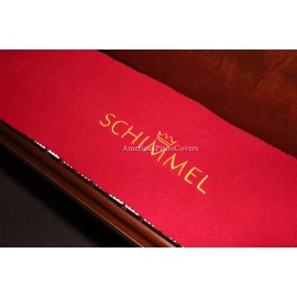 Schimmel Piano Key Cover - Red Felt Embroidered Keyboard Cover
