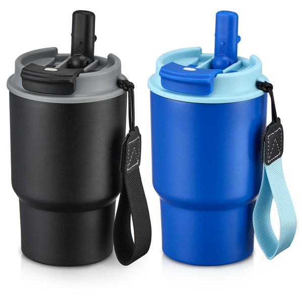 Pawtong 13.5oz Kids Insulated Tumbler with Lid and Straw, BPA-Free