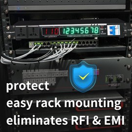 Ps-08LED 10 Outlet Power Sequencer Conditioner, 3000W professional audio digital power controller voltage regulator w/voltage readout, USB, big digital display, home theater stage/studio use