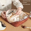 Travel Makeup Bags Cosmetic Organizer Bag,Large Capacity PU Leather Toiletry
