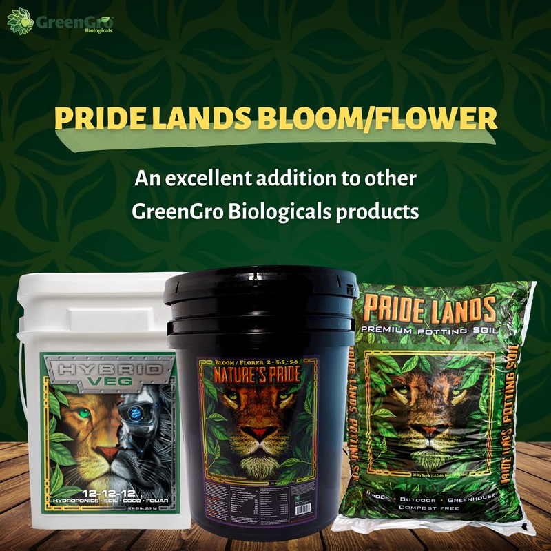 Pride Lands Premium Organic Bloom Fertilizer with NO Fillers, Bigger