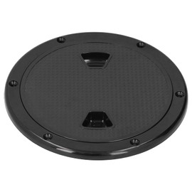 Boat Deck Plate, 6 Inch Waterproof Non-Slip Round Durable Boat Deck Hatch Black Plastic for Boat for Marine