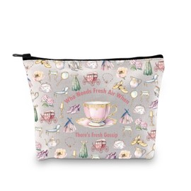 PLITI Lady Whistledown Quote Gift London England Regency Era Gift Who Needs Fresh Air When There's Fresh Gossip Makeup Bag, Fresh Gossip Bagu, Fashionable