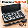24-in-1 Manual Ratchet Screwdriver Set – Aluminum Alloy Handle with