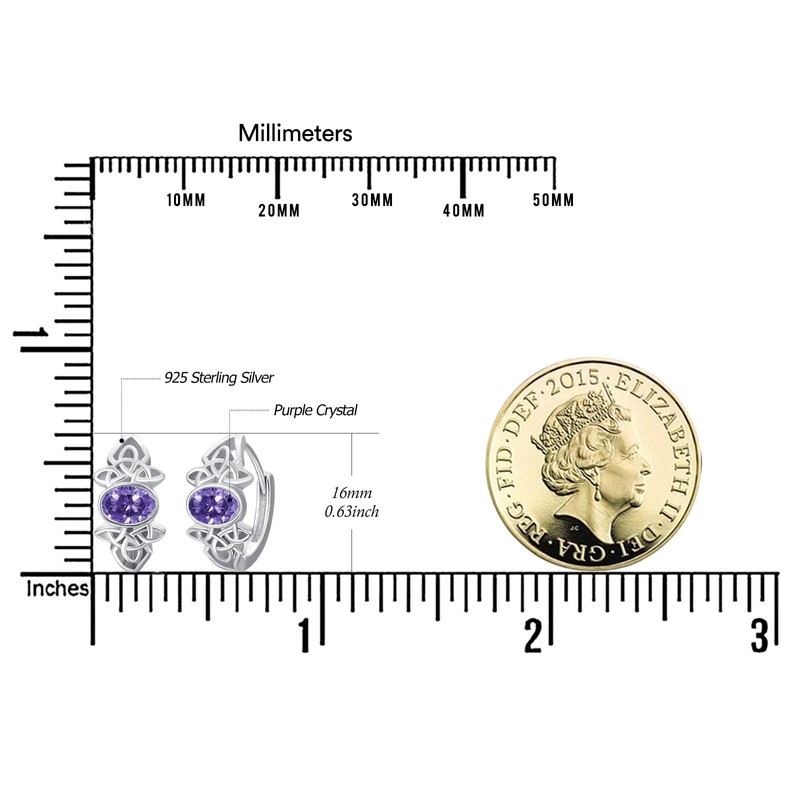 KINGWHYTE Celtic Knot Moonstone Hoop Earrings for Women Girls 15