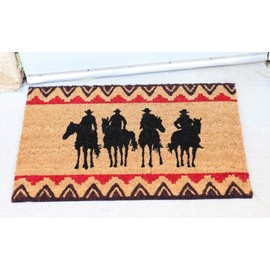 Wild Western Cowboys Floor Mat - Doormat Welcome Door Mat Absorbent Non-Slip 16x24