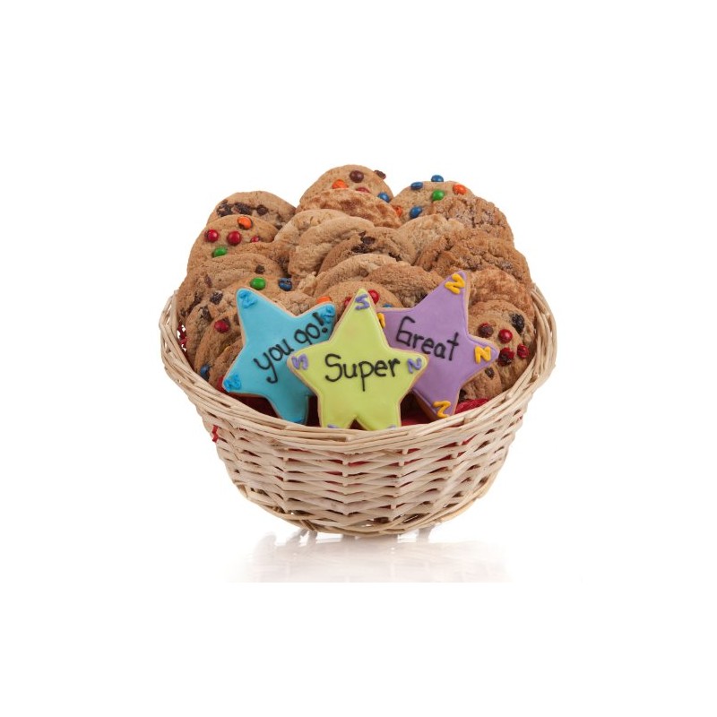 Super Stars Cookie Gift Basket- 24 Pc.