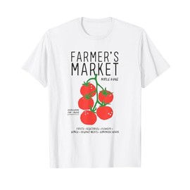 Farmer's Market Maple Ridge Shirt Cute Tomato Cluster Art T-Shirt