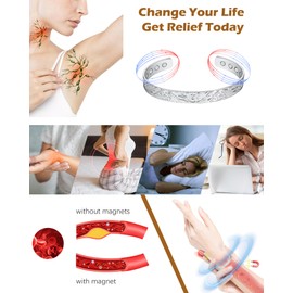 Jeracol Copper Bracelet for Women,Flower&Crystal Design Magnetic Bracelet with 12Pcs Ultra Strength Magnets,Adjustable Size & Jewelery Gift Box