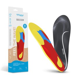 FootWave Soccer Insoles for Women and Men - Orthotics with Precision Support, Cushioning, Shock Absorption and Propulsion Designed for Soccer, Football and Active Sports 7.5-8.5 (M) / 8.5-9.5 (W)