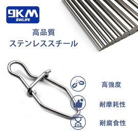 9KM DWLIFE 50pcs Fishing Aging Snaps Heavy Duty Stainless Steel Quick Change Scallop Snaps Value Silver 1#