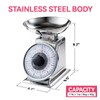 Tada 11lb Analog Mechanical Kitchen Weighing Food Scale with Bowl,
