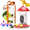 LongPlus® Hummingbird Feeder with Camera, Ant Moat, Bee Proof, Bird