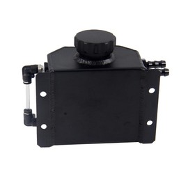 CoolingSnow 1L Aluminum Radiator Coolant Overflow Bottle Recovery Water Tank Reservoir Black