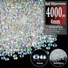 4000pcs 4mm Resin Rhinestones Bulk, Transparent AB Flatback Round Jelly