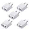 JORINDO (White-5pcs) American Standard Plug to 2 Hole sockets Travel