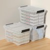 Uumitty 4-Pack 35 Quart Plastic Storage Bin with Secure Lid