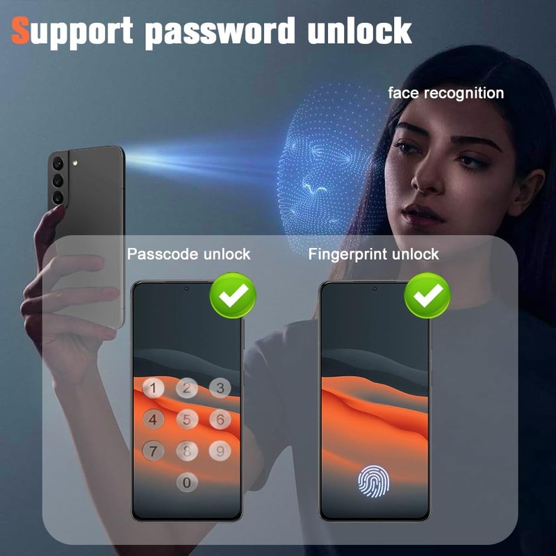 JUJUENCHAIL (3+2 Packs) Galaxy S23 Privacy Screen Protector and Camera