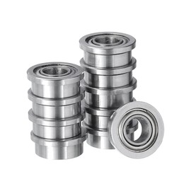 Kozelo 10pcs FR144ZZ Flanged Ball Bearing - [1/8x1/4x7/64 Inch] Replacement Wheel Bearings for Wheelbarrow Lawnmower Truck Axle Use, Chrome Steel, ABEC1