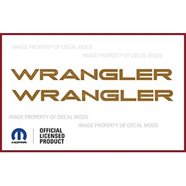 Decal Mods Fender Wrangler Small Side Logo Graphic fits Jeep Wrangler TJ (1997-2006) (Set of 2) Bronze Metallic | SJ3Y2