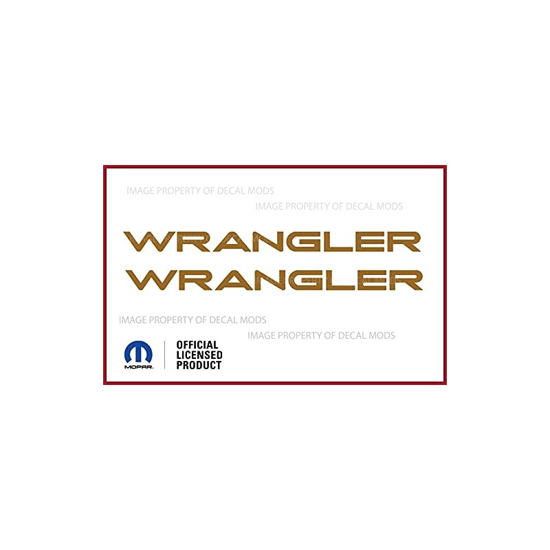 Decal Mods Fender Wrangler Small Side Logo Graphic fits Jeep