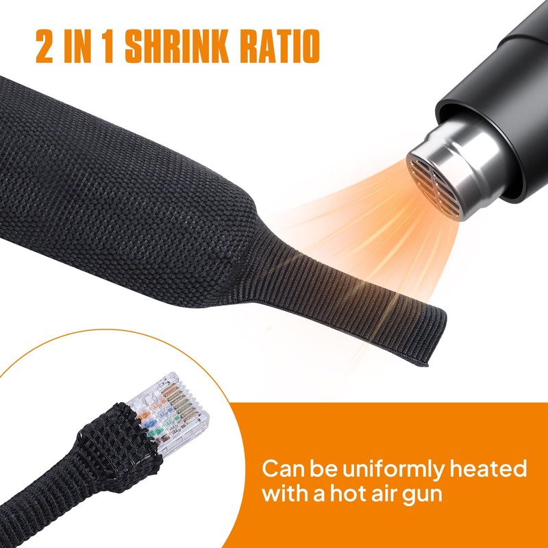 SUNNAREPOON 2-1/4'' Hydraulic Hose Protector Sleeve Hose Sheathing Wrap Cover
